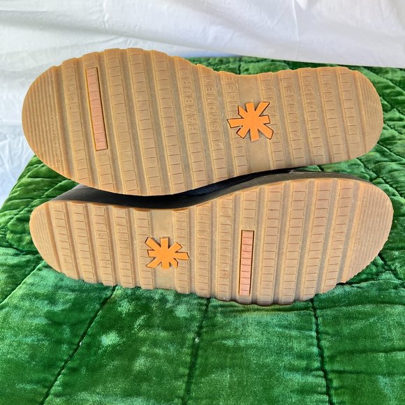 The Art Company ORLY Black Leather Ankle Boots Platform Spain Womens 41/10-10.5 - Picture 8 of 11